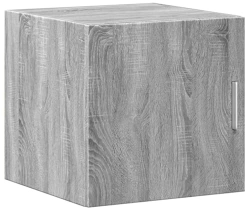 vidaXL Wandschrank, Hängeschrank mit Stauraum, Lagerschrank Wandmontage für Wohnzimmer Schlafzimmer Garage, Aufbewahrungsschrank Schrank, Grau Sonoma Holzwerkstoff