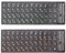 Mtlavishness K R 2Pcs Russian Keyboard Stickers Unique Coating Russian Alphabet Keyboard Stickers For Pc Laptop Green Orange (1 Green 1 Orange)