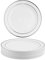 MATANA 50 Premium Weiße Plastikteller mit Silbernem Rand, Mehrweg Kunststoffteller, 26cm - Partyteller für Hochzeiten, Geburtstage, Partys - Elegantes & Stabiles Partygeschirr