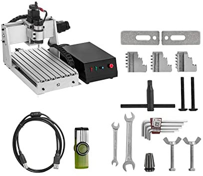 Router CNC a 3/4 assi 6040/3040/3020 Incisore Porta USB Fresatura Macchina for incisione PVC 3D Intaglio Macchina for la lavorazione del legno Più potente ed efficiente(3 Axis CNC 3020)