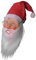 Yggaskr Latex Maske Nikolaus Vater mit roter Mütze weiß langer Bart Vollgesicht Alter Mann für Halloween Karneval Festival Geburtstag Weihnachten Faschingskostüme