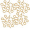 400pcs Screw Eyelets,Gold Screw Eye Pins Hooks,Small Eyelet Screws,6 * 13mm Mini Metal Goat's Eye Screws,Eye Bolts Screws