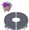 FIVMEN Chariot rond pour plantes - 39 à 52 cm - Réglable - Charge maximale : 300 kg - Avec roues pivotantes à 360 ° - Soucoupe avec roulettes - Gris