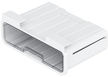 Nayubo Self-Adhesive Under Desk Drawer for Office Home Kitchen Closet Table Storage Organizer Desktop Pencil Tray Slide Out Hidden Under Shelf Storage Drawer (White)