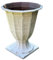 Darthome 2x Large Urn Planter 40cm Antique Grey Stone Effect Plastic Outdoor Garden Flower Pot