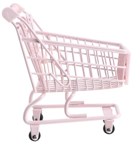Garneck Mini Einkaufswagen Aus Metall – Kleiner Rosa Einkaufswagen Für - Ideal Zum Und Aufbewahren - Perfekt Als Dekoration Oder Für Den Schreibtisch