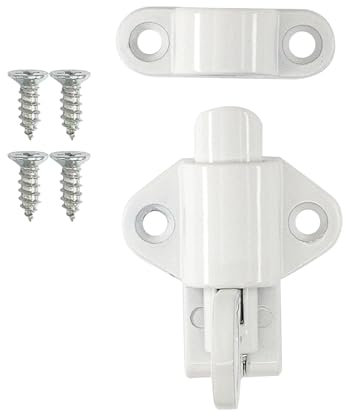 Verrouillage de la porte en aluminium - verrouillage d'embarquement chargé pour les portes de fenêtres, fermeture automatique noire | Serrure de sécurité à la maison avec crochet coulissant, serrure d