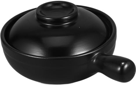 Mobestech Casserole Pot Clay Japanese Style for Cooking Rice Pot Lid for Home Kitchen Use