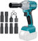 Nananuu 700Nm Cordless Impact Wrench Compatible with Makita 18V Lithium Battery (No Battery), Brushless Impact Wrench with 6 Sockets and LED Light for Scaffolding and Automotive Assembly