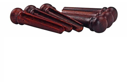 ERINGOGO 6pcs String Nails Redwood Guitar Bridge String Pegs Acoustic Guitar Tuning Pegs Easy Install