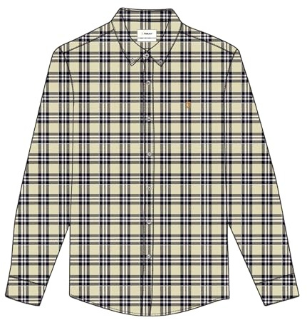 Farah Men's Brewer Check Organic Cotton Long Sleeve Shirt