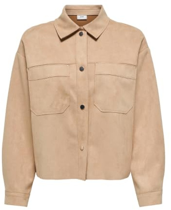 JDY Damen Jdyjulle L/S Fake Suede Shirt JRS Noos Jdyjulle L/S Fake Suede Shirt JRS Noos (1er Pack)
