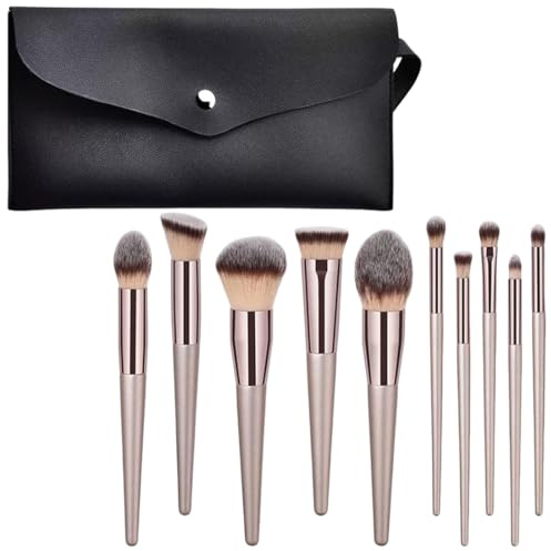 GWEOR 11 pcs Pinceau Maquillage Set, Pinceaux maquillages pinceau maquillage, set pinceaux maquillage, Pinceaux de Maquillage Professionnels, avec Trousse de Maquillage