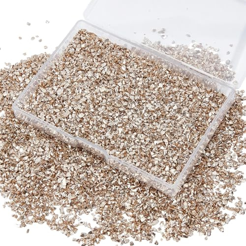 GORGECRAFT 33332 Stück Zerkleinertes Glas Unregelmäßige Metallic Streusel 3.5 oz/100g 1 3mm Kleine Grobe Glitzerflocken Pailletten Kieselsteine Edelsteine Für Harzkunst Make Up Nagelkunst Vasenfüllung