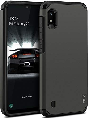 BEZ Handyhülle für Samsung Galaxy A10 Hülle, Tasche Stoßfestes Kompatibel für Samsung A10, [Heavy Duty Serie] Outdoor Dual Layer Armor Case Handy Schutzhülle Robuste, Grau