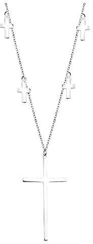 Sofia Milani - Damen Halskette 925 Silber - Kreuz Anhänger - 50297