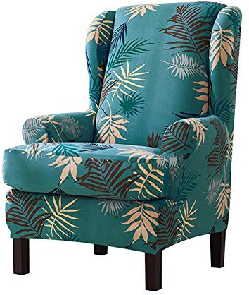 Jacquard Sesselbezug Ohrensessel Übezug, Elastisch Stretch Husse Sessel-Überwürfe Sofabezug Sesselbezug, Abnehmbar Elastisch Überwurf Ohrensessel Husse Mit Modern Muster Für Ohrensessel, 79X80X95CM