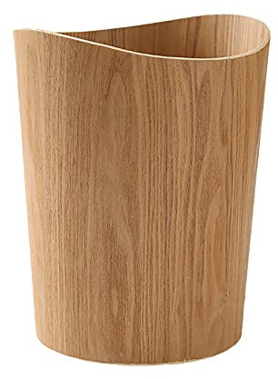 Holz Bambus Mülleimer Küche, Papierkorb Keine Abdeckung Lagereimer moderner Abfalleimer, für Bad, Büro und Küche Haushalt Schlafzimmer (20x30cm)