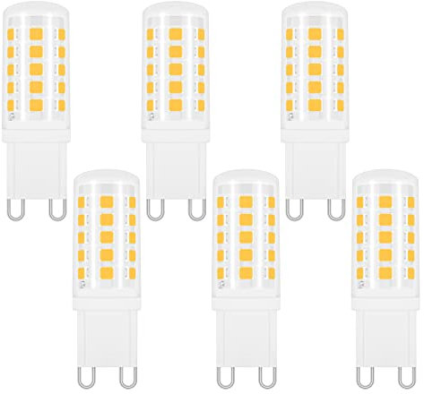 Akynite G9 LED 4W Neutralweiß 4000K, 400LM, AC 230V, G9 33W 40W Halogenlampe ersetzt, Stiftsockellampe LED Neutralweiß für Spiegelleuchte Kristallleuchter Tischlampe, Nicht Dimmbar, 6er-Set