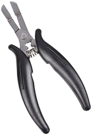 Hair Extension Pliers for Removing Micro Rings and Fusion Glue Bond Remove (Black Thread Shape)
