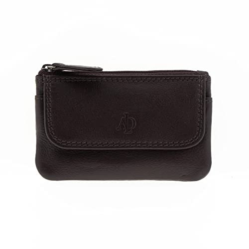Adapell® Geldbörse, Unisex, Rindsleder, Echtleder, Geldbörse, Kartenhalter, Schlüsselanhänger, für bis zu 14 Karten., braun, Talla única, Super Soft: