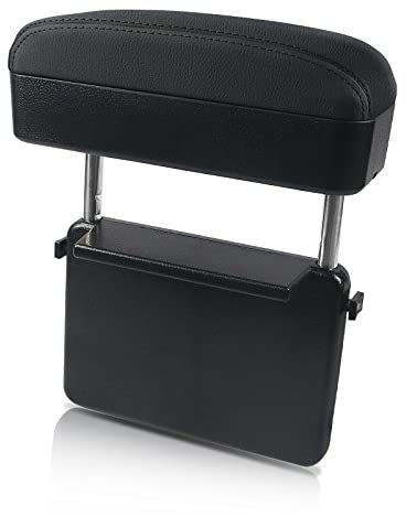 BIBIBO Ellenbogenstütze Auto, Autositz Aufbewahrungsbox, Universal Mittelarmlehne, Auto Gap Organizer, Armlehne für Auto Sitze, Kunstleder Mittelkonsole Organizer für Armlehnen (Schwarze Linie)