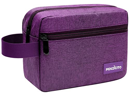 MOCOCITO Kulturbeutel für Herren, Reise, Kulturtasche, Kosmetiktasche, Kulturbeutel Faltbarer mit Tragegriff, Waschtasche für Damen(Lila)