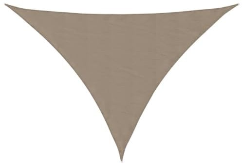 vidaXL Toldo Parasol Lona Protector Solar Sombra de Patio Jardín Terraza Balcón Parque Exterior de Vela Triangular de Tela Oxford Gris Taupe 5x7x7 m