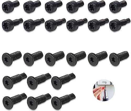 Xelparuc 24pcs Ring-Door-bell Screws, Ring-Door-bell Replacement Security Screws, Compatible with Video Door-bell 2 and Pro, Video Doorbell(24pcs), black