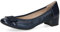 CAPRICE Damen Pumps Lack mit Blockabsatz, Blau (Navy Comb), 38 EU