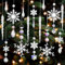 Weihnachtsbaum Schmuck- Acryl Schneeflocken Christbaumschmuck- 16 Stück Weihnachtlicher Baumschmuck- Weihnachtsbaumschmuck Schneeflocken Hängende Ornamente- Tannenbaumschmuck