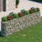 Higsose Gabione Mit Hochbogen 400x50x100cm Silber,Verzinktes Eisen,Steinkörbe,Gabionen Zaun,Garden Wand,Mauersteine Gartenmauer,Drahtkorb Garten,Steinkorb Mauer,Mauergitter-Set Für Gabionen