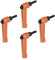 QUARKZMAN 4 Stück Klemmhebel Griff M5 x 16mm Außengewinde Schrauben Spritzbeschichter Kohlenstoffstahl Verstellbare Handgriffe Spannhebel Befestigung für Werkzeugmaschinen Geräte, Orange