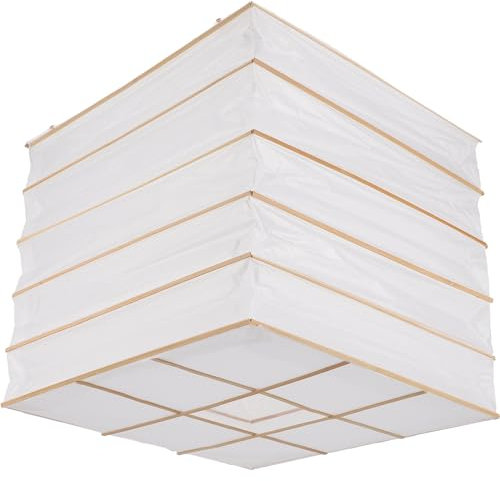 UKCOCO Lampenschirm Quadratisch Weiß Papier Laterne Classic Style Faltbar Lampenschirm Deko für Party Garten Hochzeit Dekoration