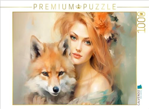 CALVENDO Puzzle Elfe mit Fuchs | 1000 Teile Lege-Größe 64 x 48 cm Foto-Puzzle für glückliche Stunden