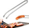 BBQ Grillzange Drehbar | 38 cm Wurst Grillzange Edelstahl mit Rädchen | Zange Küchen Utensilien für draußen, BBQ-Würstchen-Füllzange (1 Stück)
