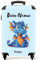 NoBoringSuitcases.com Kinderkoffer Jungen, Reisekoffer Personalisiert, Koffer 4 Rollen, Kinder Reisekoffer, Koffer Kinder Jungen, Kindertrolley, Handgepäck 55x40x20 cm (Drache - Blau-Orange)