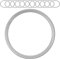 O-Ringe aus Metall, 12 Stück, mit Ø 15 mm Innendurchmesser, Silber-farben, 2 mm starker Ring, O Ring geschlossen ohne Öffnung, ORinge aus vernickeltem Stahl, nicht offen Metallring Schnalle Gurtband