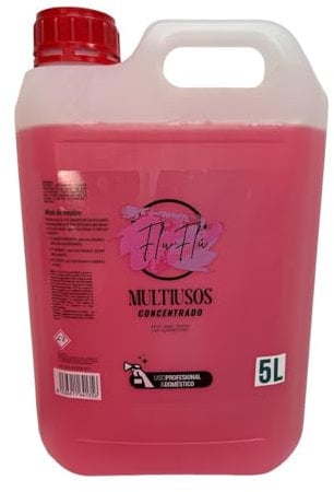 KIMIA - Multiusos FluFlu 5L | Multisuperficie de Alto Rendimiento | Limpiador Concentrado | Limpieza, Desinfecta y Aromatiza | Limpieza Profunda y Aroma Fresco | para Diversas Superficies