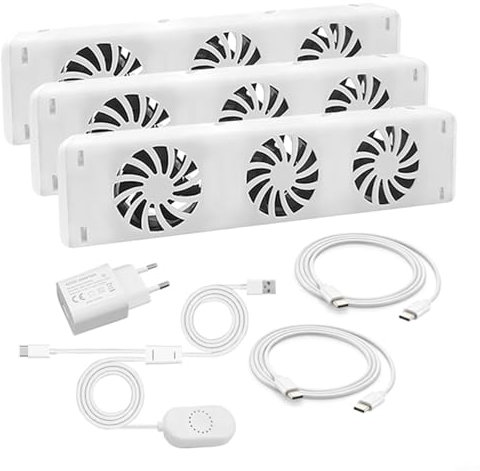 HEIBTENY Heizungsventilator - Lüfter Kühlerlüfter - Smart Booster Fan - unter Heizkörper montieren - Frei Stehend - CE-, ERP-, ROHS- und REACH-Zertifizierung