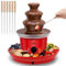 DMMFTERL 3 Tier Electric Chocolate Fountain,Commercial Stainless Steel Luxury Cheese Cascading Fondue Chocolate Fountain Machine - Melts Cheese,Chocolate,Queso,Candy - Small