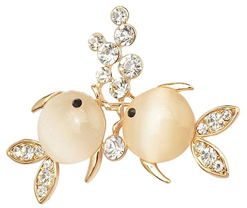 VALICLUD Strass Brosche Fisch Brosche Damen Tier Damen Brustnadel Golden