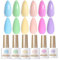 Born Pretty UV Nagellack Pastellfarbene Macarons Bonbons Gel Nagellack Frühling Sommer Nackt Rosa Gelb Lila Blau Grün UV LED Soak off Manicure Gel Lacquer Varnish