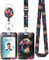 Uniclife Modische Sliding Ausweishülle Hunde Kunststoffkoffer mit einziehbaren Badge Reel Karabiner Clip & abnehmbare Lanyard Strap geprägte vertikale Karte Schutz für Frauen Krankenschwester