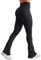 ZAAYO Flared Invisible Scrunch Leggings Damen Schlaghose Damen Push Up Sport Leggings Hohe Taille Bootcut Gym Yoga Workout Leggings Schwarz S