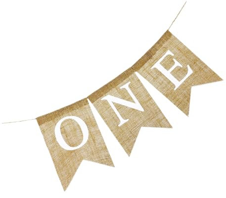 One Hochstuhl Banner,Girlande 1 Geburtstag,Erster-Geburtstag,Deko Junge,Geburtstagsdeko Jahr Mädchen Birthday,Erster,Geburtstags,aus Sackleinen,Kinderparty-Banner,für Jungen Oder Perfekte Baby Party