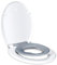 TODOT Familien-WC-Sitz, Toilettensitz mit magnetischem Kindersitz, Absenkautomatik und verstellbarem Scharnier, WC-Sitz aus Polyethylen für Erwachsene und Kinder (grau)