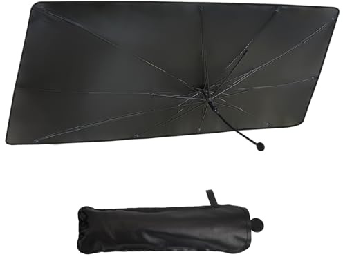 SLshiBo Auto Sonnenschutz Frontscheibe 135 x 73 cm – Faltbar Windschutzscheibe Sonnenschutz mit ‑Skelett UV‑Schutz & Wärmeisolierung Windschutzscheibe Sonnenschirm – für SUV/PKW