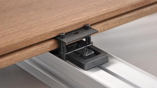 Ligo S 34 Universalclip für seitlich genutete Terrassendielen auf Alu-UK, 400 Stck/Pack inkl. Schrauben