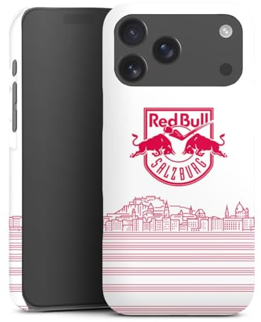 Premium Case kompatibel mit Apple iPhone 17 Pro Max Smartphone Handyhülle Schutzhülle glänzend Eishockey Skyline EC Red Bull Salzburg